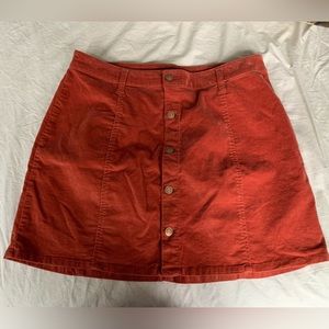 Fashion nova rust corduroy skirt